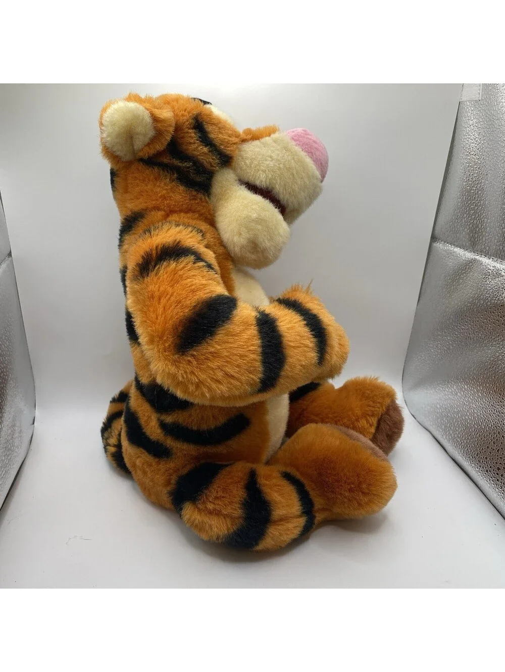 Disney Tigger Plush - Vintage 1998 LARGE Super Soft Beanie Mattel 17